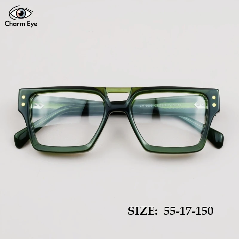 Fashion Square Rice Nail Acetate Eyeglass Frames Women Double Beam Green Retro Trend High-end Men Optical Myopia Reading Glasses
Fashion Square Rice Nail Acetate Eyeglass Frames Women Double Beam Green Retro Trend High-end Men Optical Myopia Reading Glasses