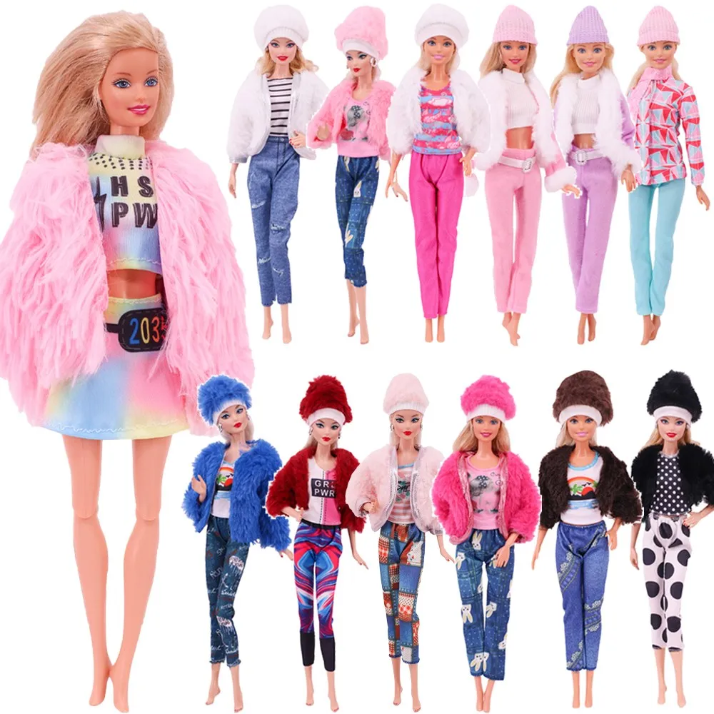Barbies Doll Clothes Plush Jacket + Fashionable Suit Skirt +Plush Hat Suitable For 11.8inch Doll Casual Clothing Christmas Gift
Barbies Doll Clothes Plush Jacket + Fashionable Suit Skirt +Plush Hat Suitable For 11.8inch Doll Casual Clothing Christmas Gift