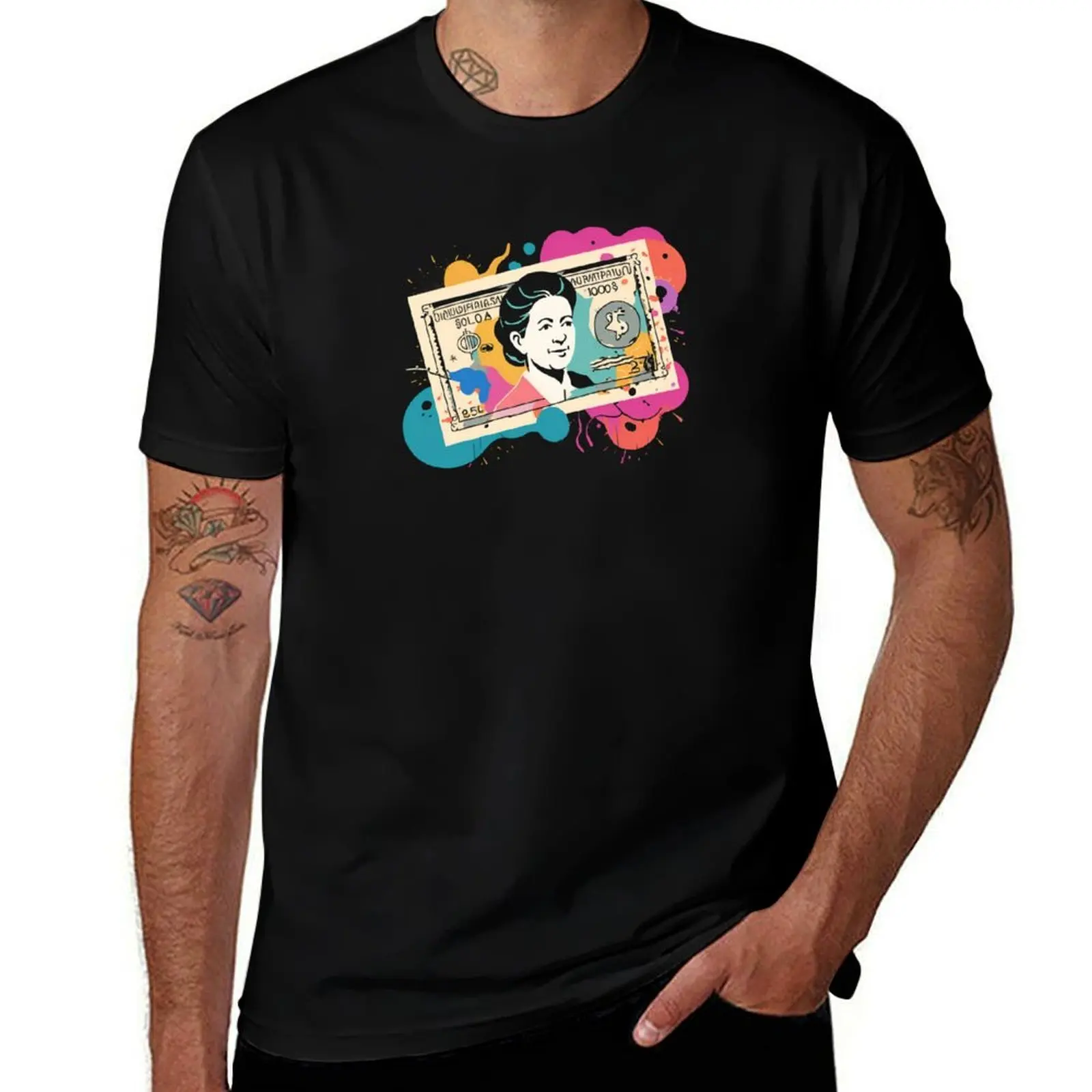 Colorful Vintage Money Print T-Shirt Funny t-shirt man clothes tees sports fans shirts men graphic
Colorful Vintage Money Print T-Shirt Funny t-shirt man clothes tees sports fans shirts men graphic