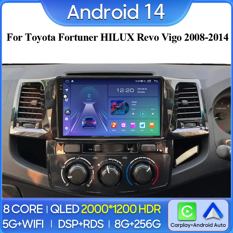 Car Radio Carplay For Toyota Fortuner HILUX Revo Vigo 2008-2014 Navigation GPS Android Auto Multimedia Player Stereo 4G No 2din
Car Radio Carplay For Toyota Fortuner HILUX Revo Vigo 2008-2014 Navigation GPS Android Auto Multimedia Player Stereo 4G No 2din