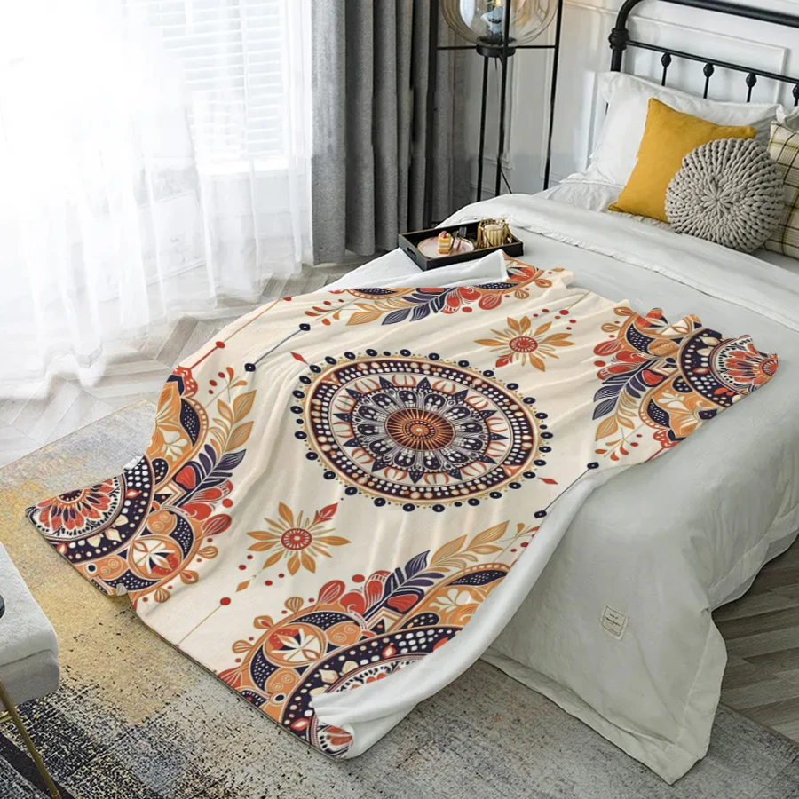 Bohemian Pattern Blanket Microfiber Flannel Cover Blanket Bedroom Living Room Sofa Soft And Comfortable Home Decoration
Bohemian Pattern Blanket Microfiber Flannel Cover Blanket Bedroom Living Room Sofa Soft And Comfortable Home Decoration