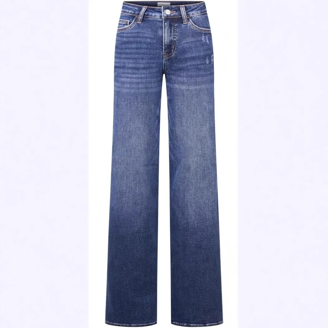 Y2K Women Flared Jeans Baggy Wide Leg Denim Pants Light Wash Distressed Details Slim Fit Waist Button Fly Full Length Mid Waist
Y2K Women Flared Jeans Baggy Wide Leg Denim Pants Light Wash Distressed Details Slim Fit Waist Button Fly Full Length Mid Waist