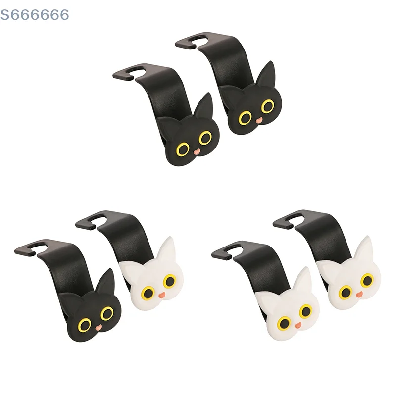 2pcs Adorable 3D Cartoon Cat Car Seat Headrest Hooks - Universal Vehicle Storage Organizer For Handbags,Purses Coats Cute
2pcs Adorable 3D Cartoon Cat Car Seat Headrest Hooks - Universal Vehicle Storage Organizer For Handbags,Purses Coats Cute