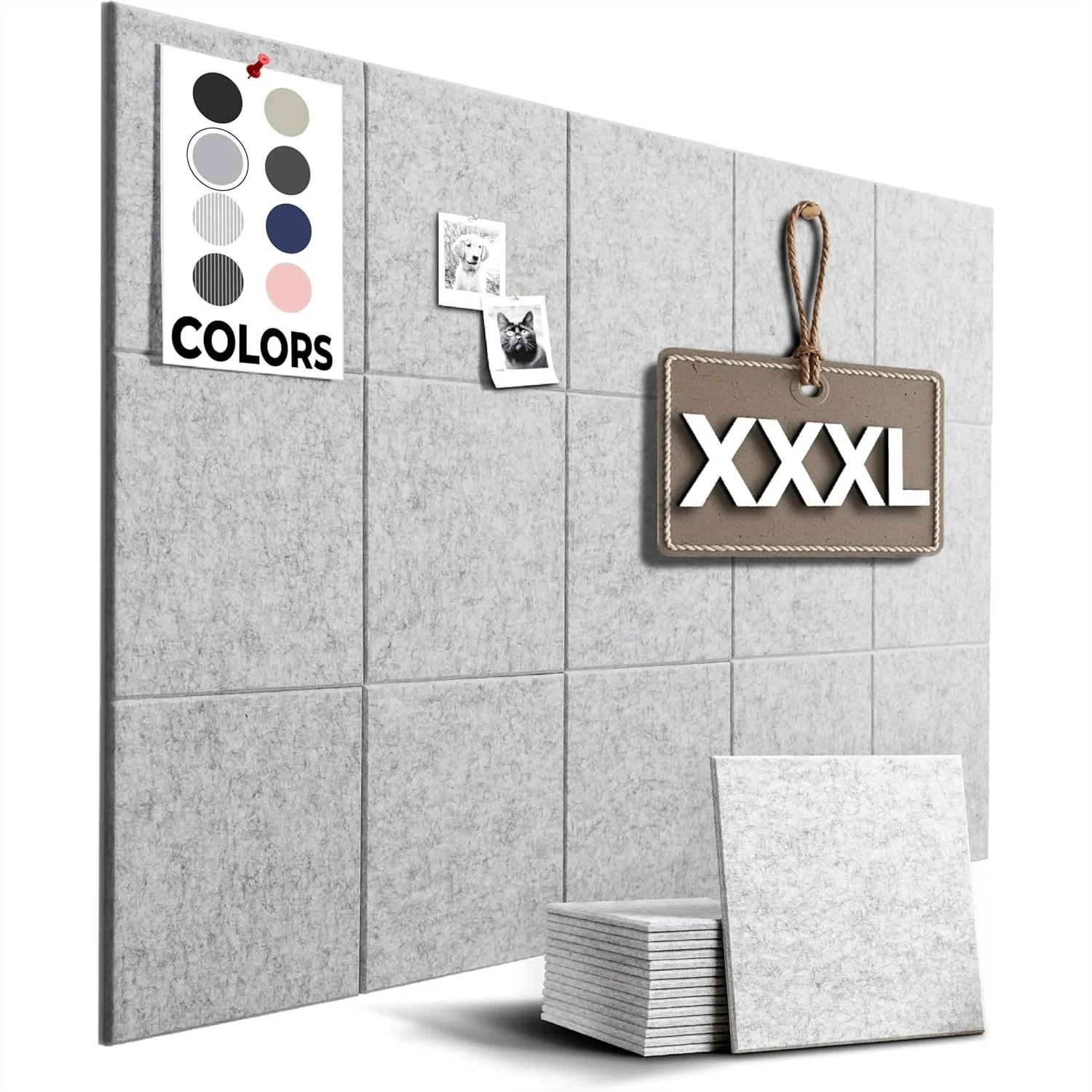 Cork Boards for Walls 59x36in, 15 Pack Felt Bulletin Board Tiles, Gray Marble, Sound Absorbing Wall Protector for Office
Cork Boards for Walls 59x36in, 15 Pack Felt Bulletin Board Tiles, Gray Marble, Sound Absorbing Wall Protector for Office