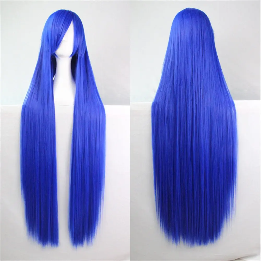 40 Inch 100cm Long Straight Costume Wigs for Women Synthetic Anime Halloween Day Cosplay Wigs Black White Blonde Blue Green
40 Inch 100cm Long Straight Costume Wigs for Women Synthetic Anime Halloween Day Cosplay Wigs Black White Blonde Blue Green