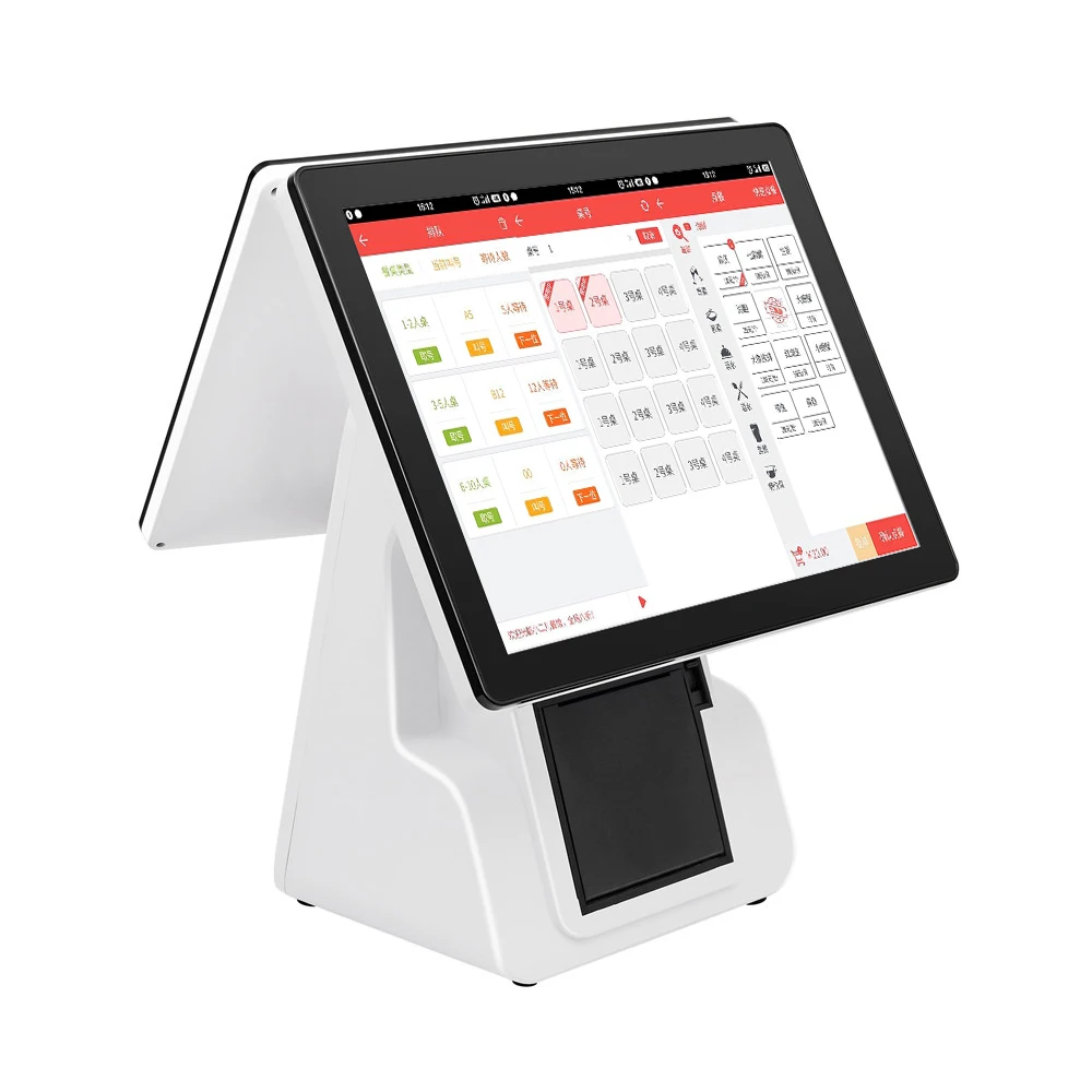 15-Inch Dual Screen Capacitive Cash Register POS Terminal Built-In 80mm Receipt Printer for Small Businesses
15-Inch Dual Screen Capacitive Cash Register POS Terminal Built-In 80mm Receipt Printer for Small Businesses