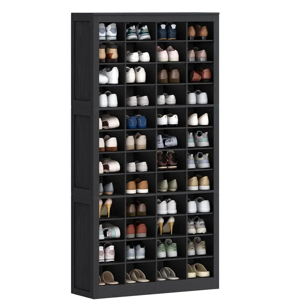 Shoe Storage Cabinet, 48 Pairs Free Standing Closet Organizer, 9 inch Widened Cell Wood Shoe Organizer, 12 Tiers Vertical Space
Shoe Storage Cabinet, 48 Pairs Free Standing Closet Organizer, 9 inch Widened Cell Wood Shoe Organizer, 12 Tiers Vertical Space
