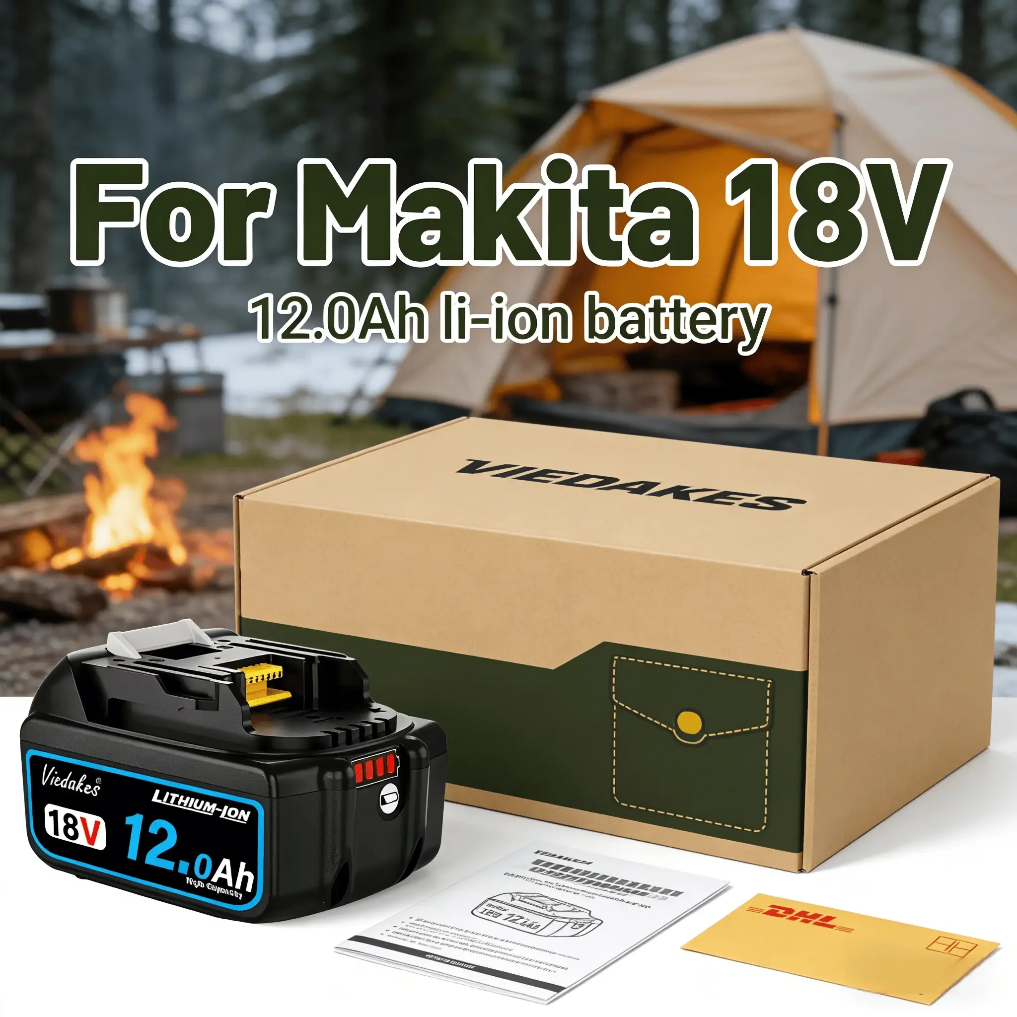 Original 18V 12.0Ah 10.0Ah Rechargeable Battery, for Makita 18V Battery Tool BL1830B BL1840 BL1860B BL1850 BL1850 BL1860☑
Original 18V 12.0Ah 10.0Ah Rechargeable Battery, for Makita 18V Battery Tool BL1830B BL1840 BL1860B BL1850 BL1850 BL1860☑