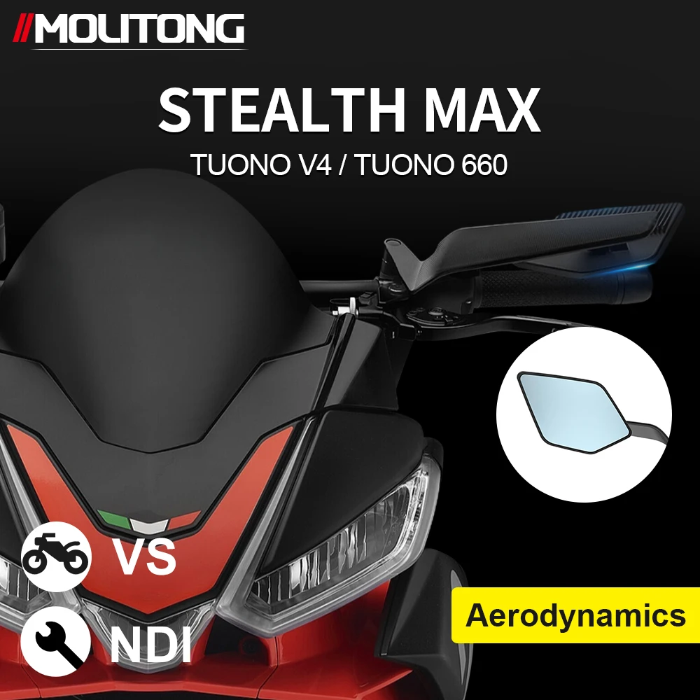New Stealth Max Mirror Adjustable Motorcycle Accessories Side Rearview Mirrors For Aprilia Tuono V4 RR TUONO 660 Factory
New Stealth Max Mirror Adjustable Motorcycle Accessories Side Rearview Mirrors For Aprilia Tuono V4 RR TUONO 660 Factory