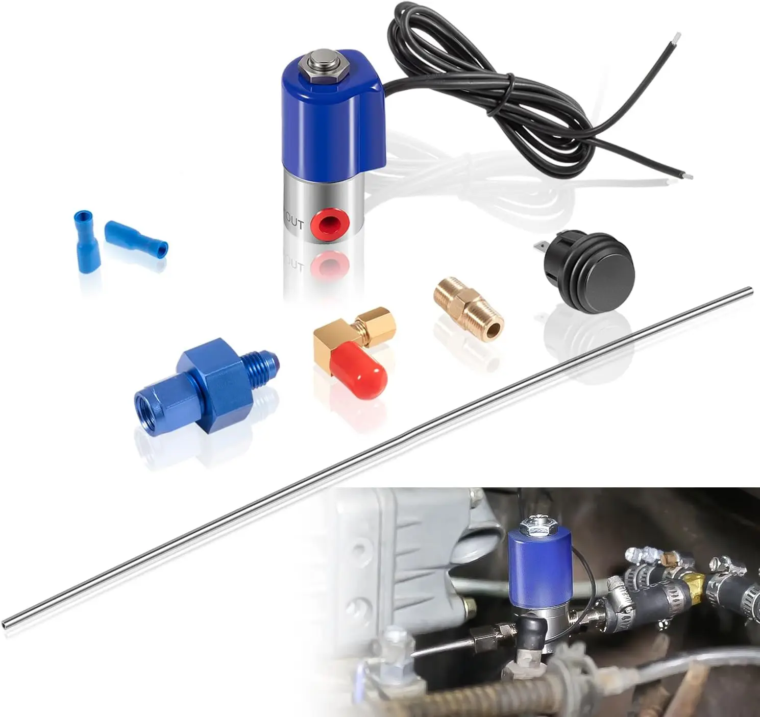 MX 16030-4AN Line Purge Valve Kit, Integrate with Nitrous Systems, Release Trapped Air or Gaseous Nitrous, Reduced Lag Time
MX 16030-4AN Line Purge Valve Kit, Integrate with Nitrous Systems, Release Trapped Air or Gaseous Nitrous, Reduced Lag Time
