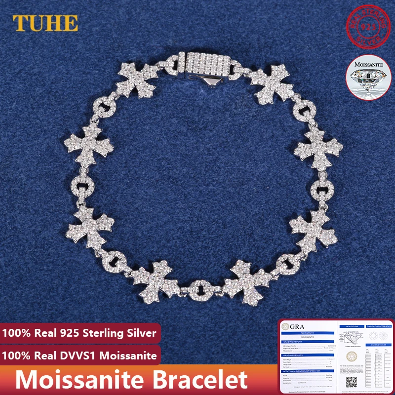 Pass Diamond Tester Iced Out Moissanite Bracelet For Women Man 100% Sterling Silver 925 Wedding Party Bracelets Jewelry Gifts
Pass Diamond Tester Iced Out Moissanite Bracelet For Women Man 100% Sterling Silver 925 Wedding Party Bracelets Jewelry Gifts