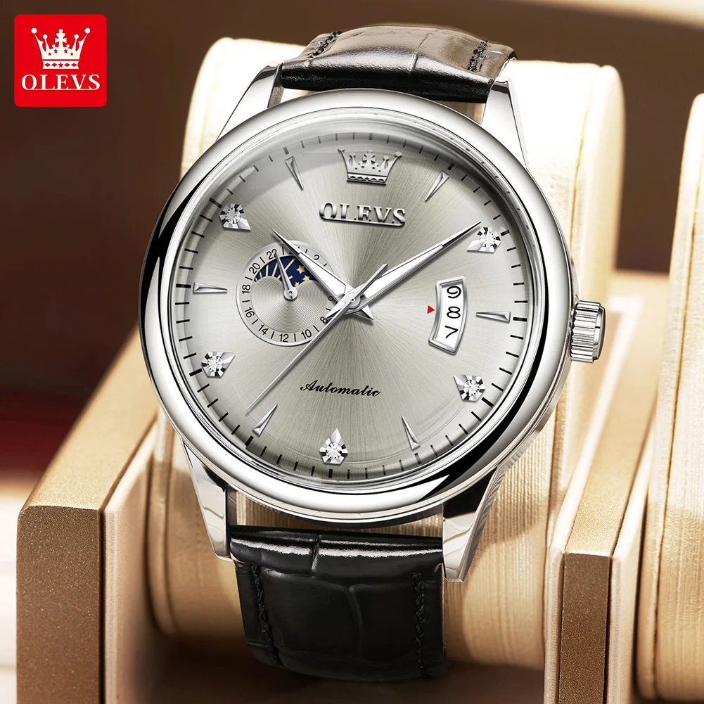 OLEVS Men Watches Automatic Mechanical Watch Tourbillon Clock Genuine Leather Waterproof Watch Men Military Wristwatch Man
OLEVS Men Watches Automatic Mechanical Watch Tourbillon Clock Genuine Leather Waterproof Watch Men Military Wristwatch Man