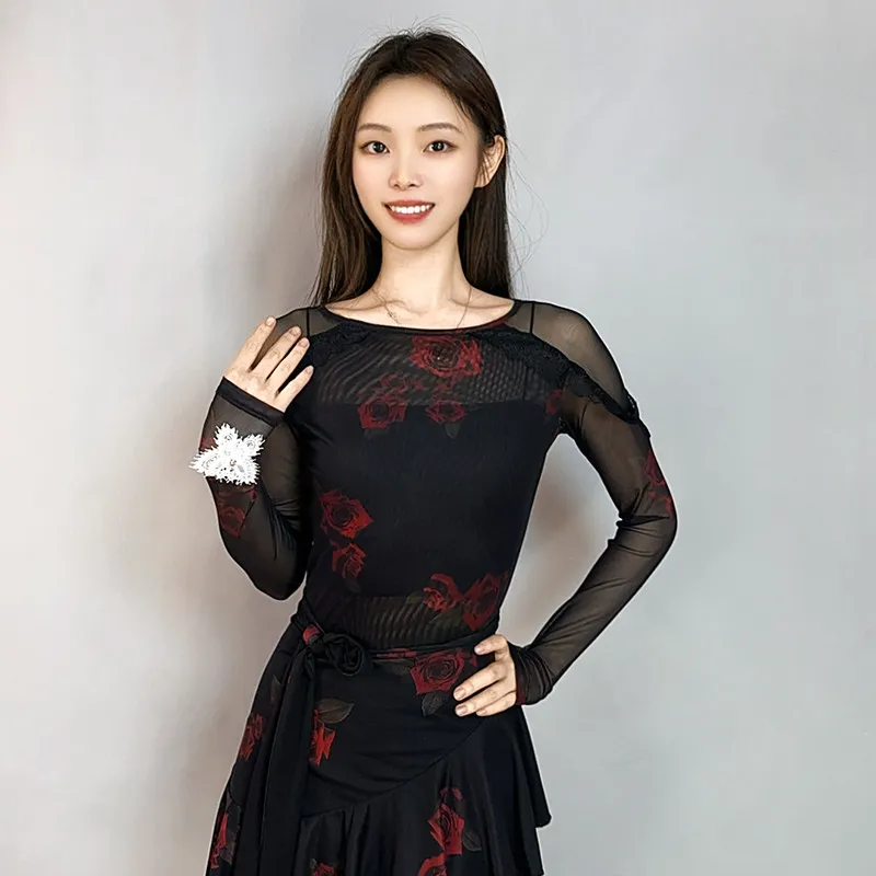 2026 Newlatin Dance Tops For Women Sexy Long Sleeved Mesh Bodysuit Samba Chacha Modern Latin Dance Performance Clothes XH4465
2026 Newlatin Dance Tops For Women Sexy Long Sleeved Mesh Bodysuit Samba Chacha Modern Latin Dance Performance Clothes XH4465