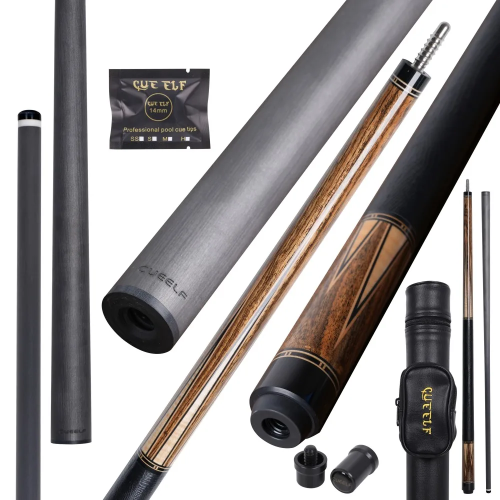 Cueelf Carbon Cue Stick High Quality Bocote With Curly Wood 58" Pool Cue Stick Billiard Cue Lizard Grip
Cueelf Carbon Cue Stick High Quality Bocote With Curly Wood 58" Pool Cue Stick Billiard Cue Lizard Grip