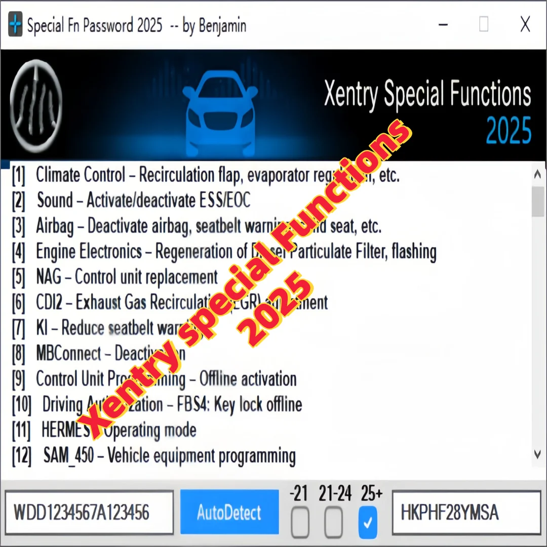 2025 XENTRY Special Function Calculator One-click installation + send machine code to obtain installation code Code calculation
2025 XENTRY Special Function Calculator One-click installation + send machine code to obtain installation code Code calculation