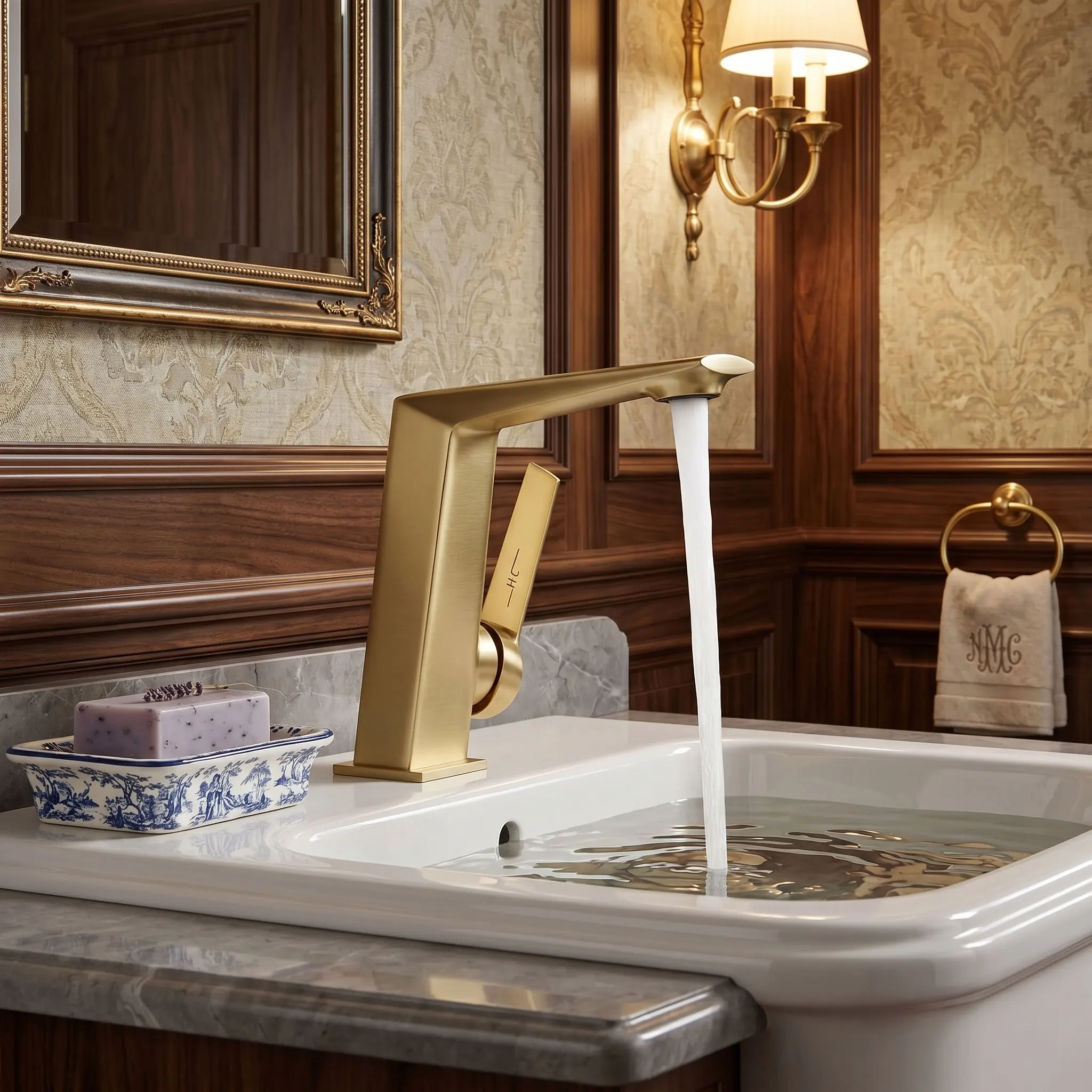 Brass Basin Faucet for Bathroom Sink Brushed Gold Hot and Cold Washbasin Mixer Tap
Brass Basin Faucet for Bathroom Sink Brushed Gold Hot and Cold Washbasin Mixer Tap