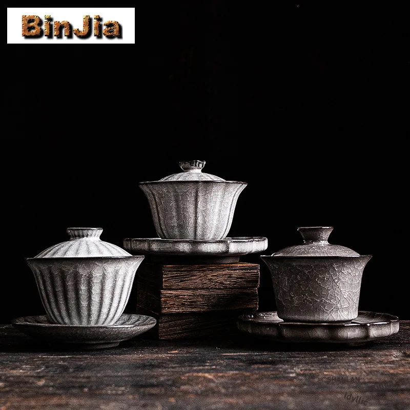 Boutique Black Ice Crack Galze Porcelain Gaiwan Antique Tea Tureen Tea Bowl with Lid Kit Tea Maker Cover Bowl Teaset Ornaments
Boutique Black Ice Crack Galze Porcelain Gaiwan Antique Tea Tureen Tea Bowl with Lid Kit Tea Maker Cover Bowl Teaset Ornaments