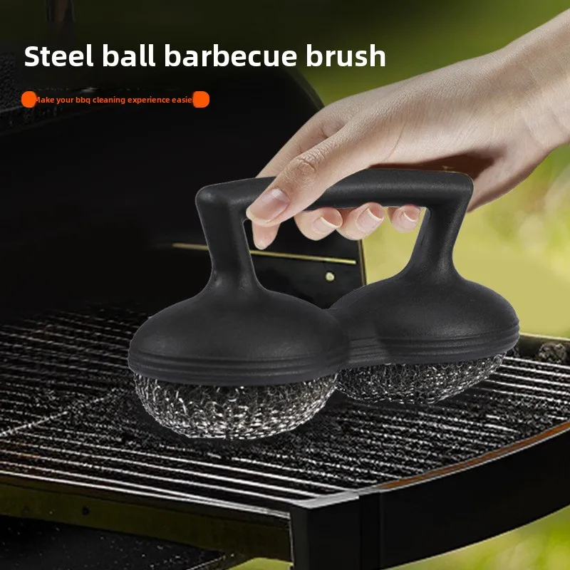 Barbecue Outdoor Tools Two Wire Ball Brushes Plastic Handles Multi-Purpose Cleaning Baking Mesh Oven Baking Tools
Barbecue Outdoor Tools Two Wire Ball Brushes Plastic Handles Multi-Purpose Cleaning Baking Mesh Oven Baking Tools