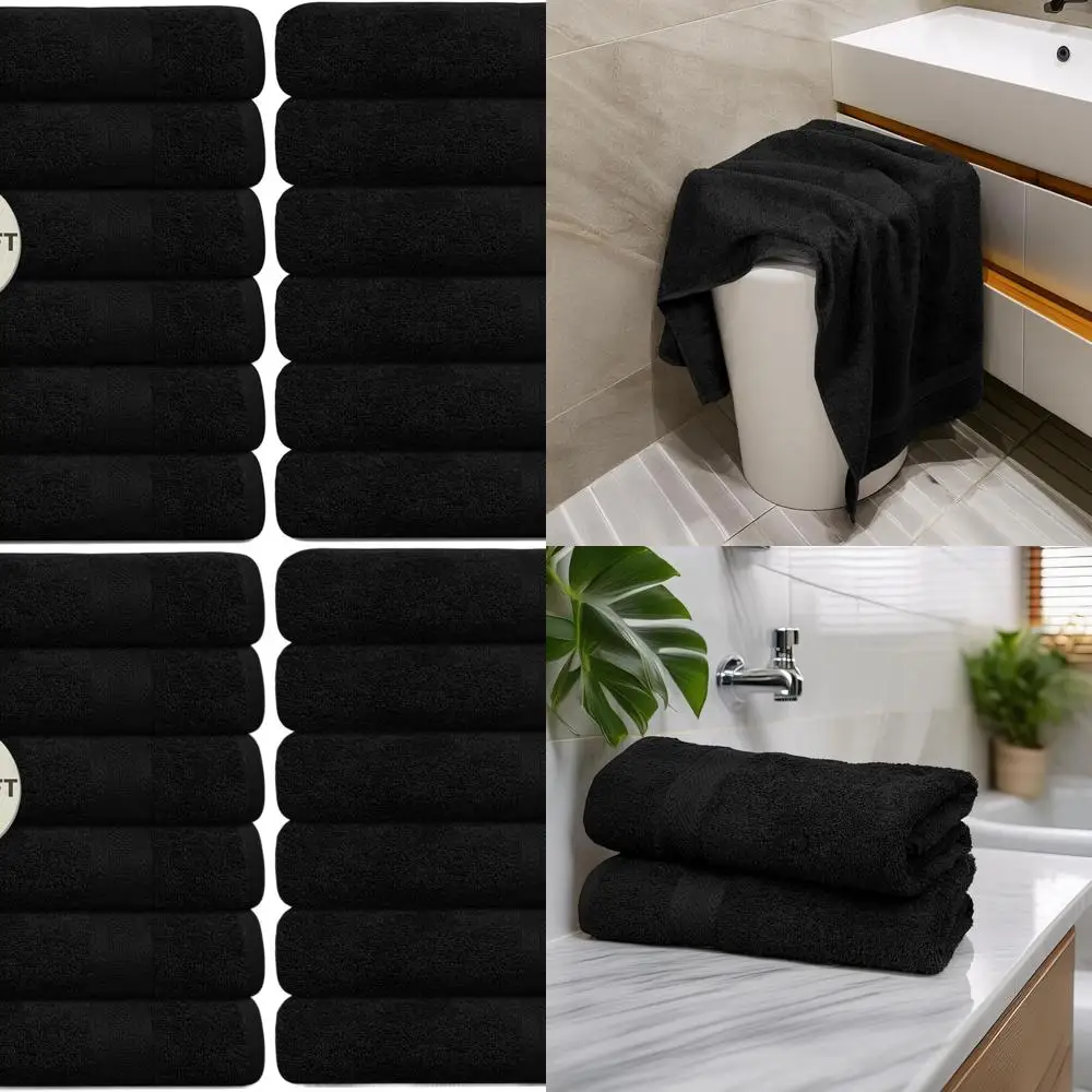 12-Piece Cotton Bath Towel Set - 24x50 - Soft, Absorbent, Quick-Dry for Home, Gym & Spa
12-Piece Cotton Bath Towel Set - 24x50 - Soft, Absorbent, Quick-Dry for Home, Gym & Spa