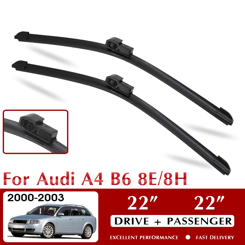 Wiper Front Car Wiper Blades For Audi A4 B6 8E/8H October 2000 - Nov. 2003 Windshield Windscreen Window 22"+22" LHD RHD
Wiper Front Car Wiper Blades For Audi A4 B6 8E/8H October 2000 - Nov. 2003 Windshield Windscreen Window 22"+22" LHD RHD