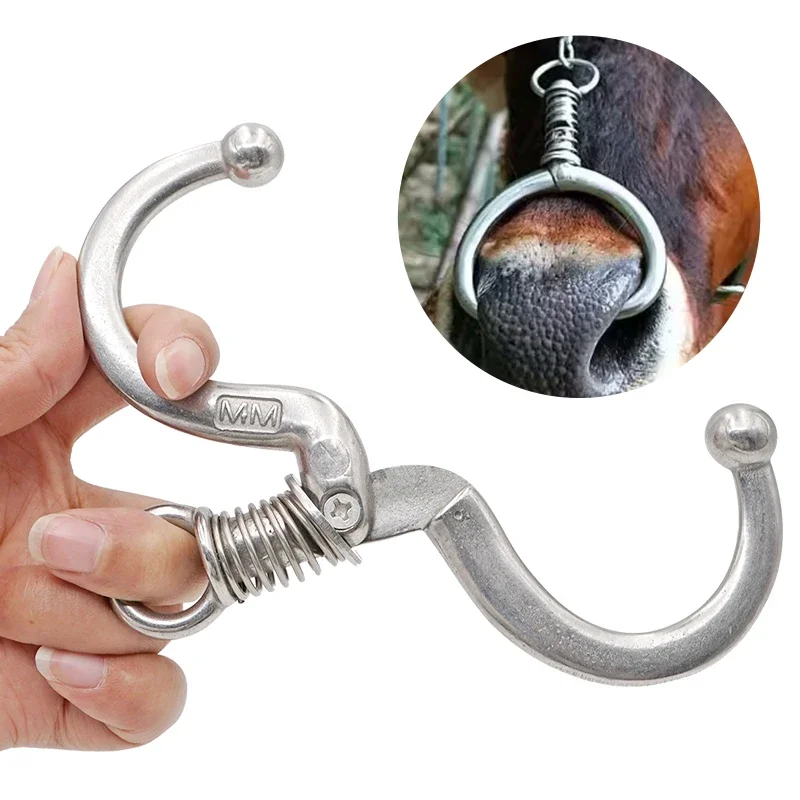 Stainless Steel Automatic Cow Spring Nose Pliers Cattle Nose Plier Nose Clamp Traction Cattle Rings Livestock Farm Animals Tools
Stainless Steel Automatic Cow Spring Nose Pliers Cattle Nose Plier Nose Clamp Traction Cattle Rings Livestock Farm Animals Tools