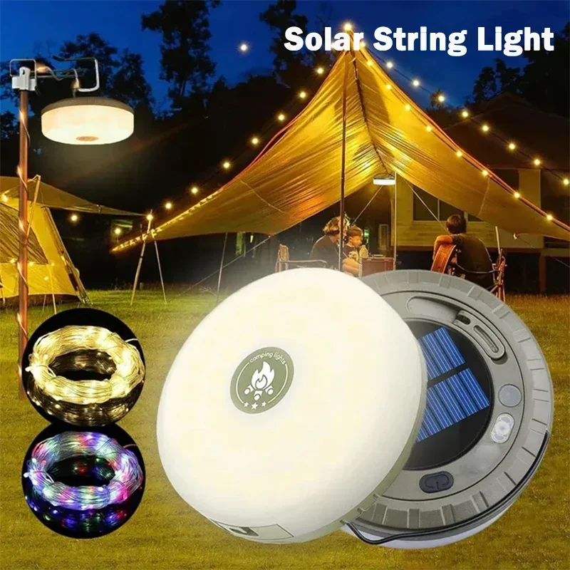 Solar Lights Outdoor Camping Light 10meter String Light Outdoor Tent Light RGB Atmosphere Light LED Flashlight with Hook Mre
Solar Lights Outdoor Camping Light 10meter String Light Outdoor Tent Light RGB Atmosphere Light LED Flashlight with Hook Mre
