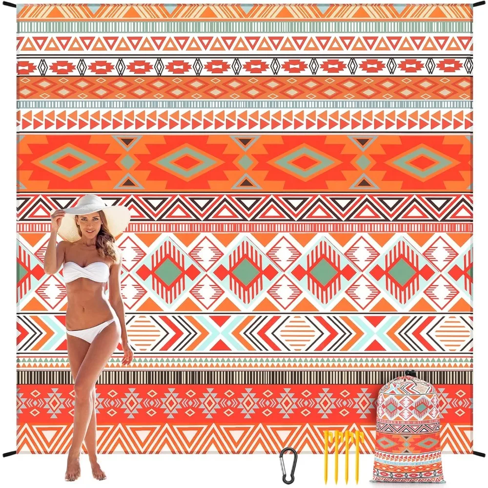 Beach Blanket, Sandproof Beach Mat, Waterproof Quick Drying Lightweight Outdoor Aztec Picnic Mat 79" X 83"/120"x108"
Beach Blanket, Sandproof Beach Mat, Waterproof Quick Drying Lightweight Outdoor Aztec Picnic Mat 79" X 83"/120"x108"
