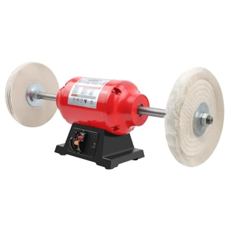 Benchtop polishing machine for jewelry metal wood plastic and knife sharpening; aluminum alloy body; black; 8-inch dual bufferi
Benchtop polishing machine for jewelry metal wood plastic and knife sharpening; aluminum alloy body; black; 8-inch dual bufferi