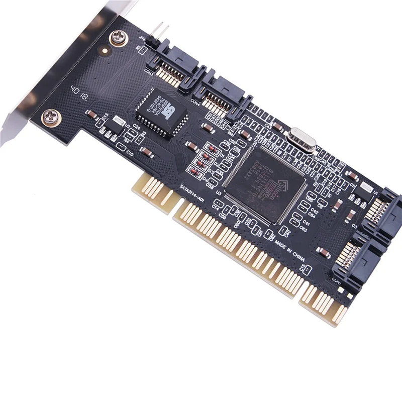 AP-4X 4 Ports PCI SATA Raid Controller Internal Expansion Card With Two Sata Cables, For Desktop PC,Support SATA Hard Drive
AP-4X 4 Ports PCI SATA Raid Controller Internal Expansion Card With Two Sata Cables, For Desktop PC,Support SATA Hard Drive