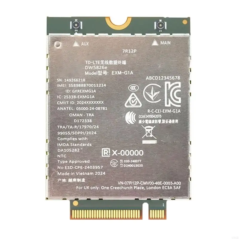 C90F 4G LTE Беспроводной модуль M.2 LTE Беспроводные данные Терминалы сети Совместимость 1,28 ГГц для ноутбуков и планшетов
C90F 4G LTE Беспроводной модуль M.2 LTE Беспроводные данные Терминалы сети Совместимость 1,28 ГГц для ноутбуков и планшетов