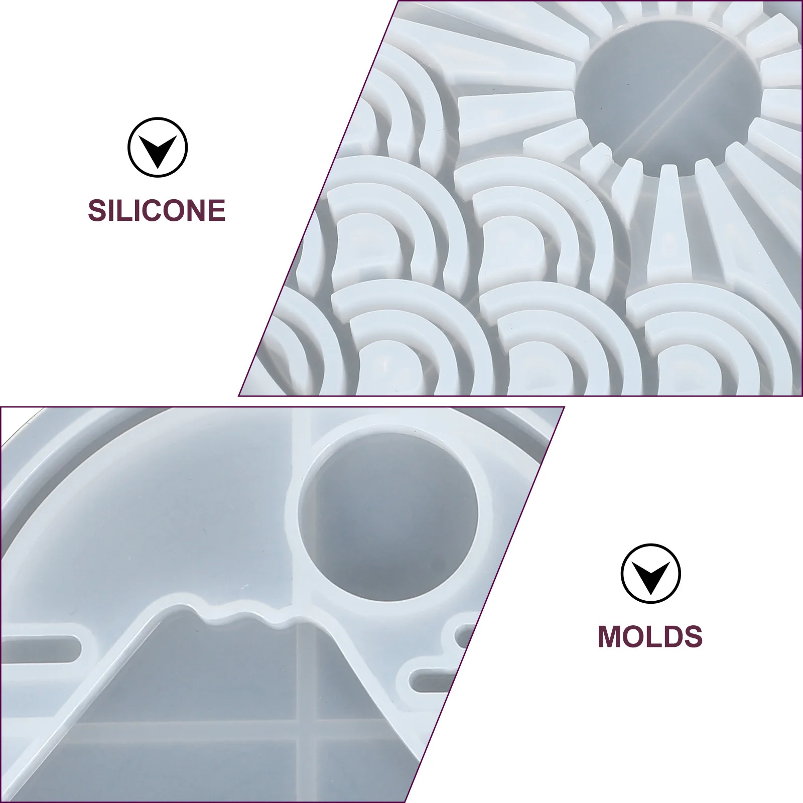 2Pcs Silicone Coaster Molds Creative Sunrise DIY Epoxy Mold Cup Mat Casting Mold Practical Coaster Mould 
2Pcs Silicone Coaster Molds Creative Sunrise DIY Epoxy Mold Cup Mat Casting Mold Practical Coaster Mould