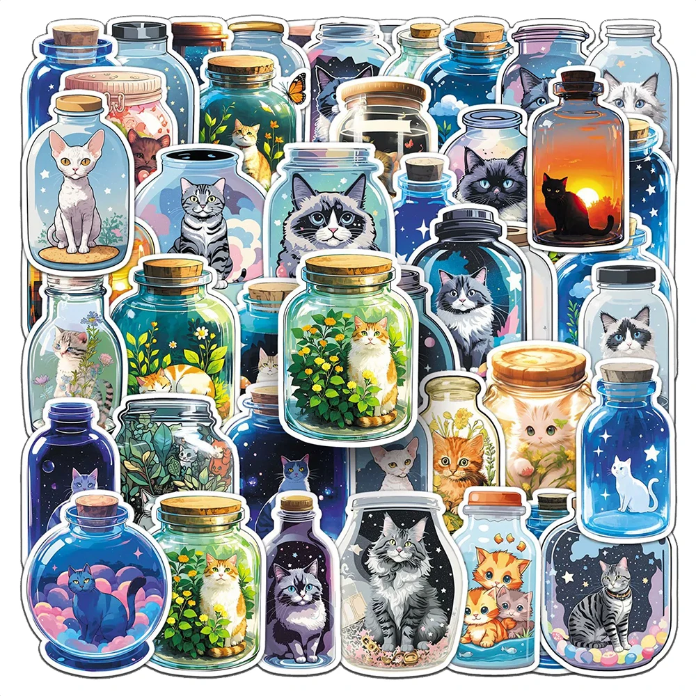 10/30/50pcs INS Style Bottle Cat Cartoon Stickers Cute Graffiti Decals DIY Laptop Stationery Guitar Aesthetic Sticker Decoration
10/30/50pcs INS Style Bottle Cat Cartoon Stickers Cute Graffiti Decals DIY Laptop Stationery Guitar Aesthetic Sticker Decoration