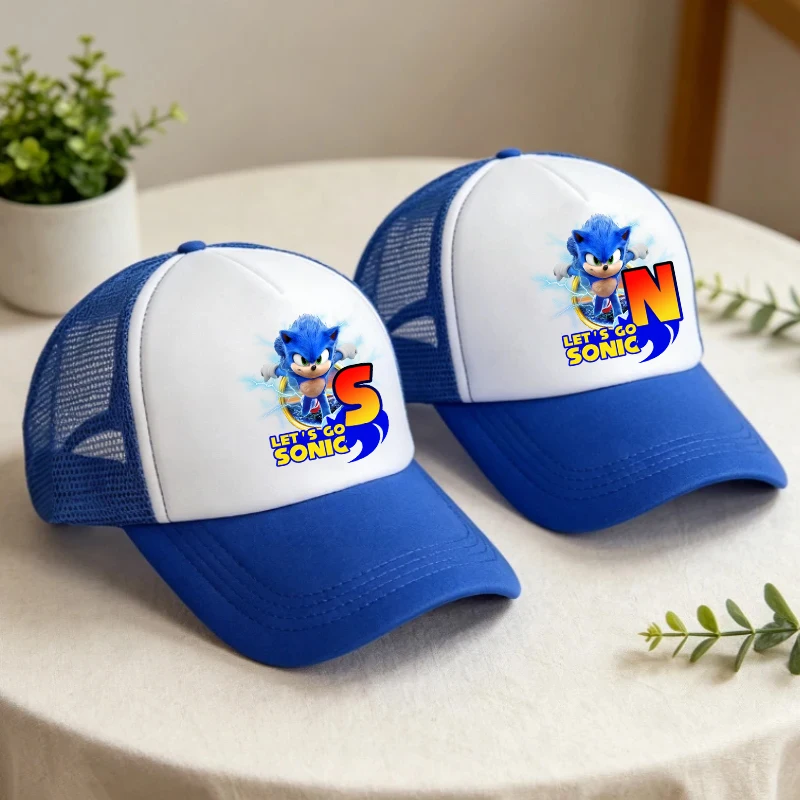 Sonics Blue Peaked Cap Cartoon A-Z Letter Baseball Caps Fahion Summer Breathable Mesh Hat New Parent-child Hat Peacoat Kids Gift
Sonics Blue Peaked Cap Cartoon A-Z Letter Baseball Caps Fahion Summer Breathable Mesh Hat New Parent-child Hat Peacoat Kids Gift
