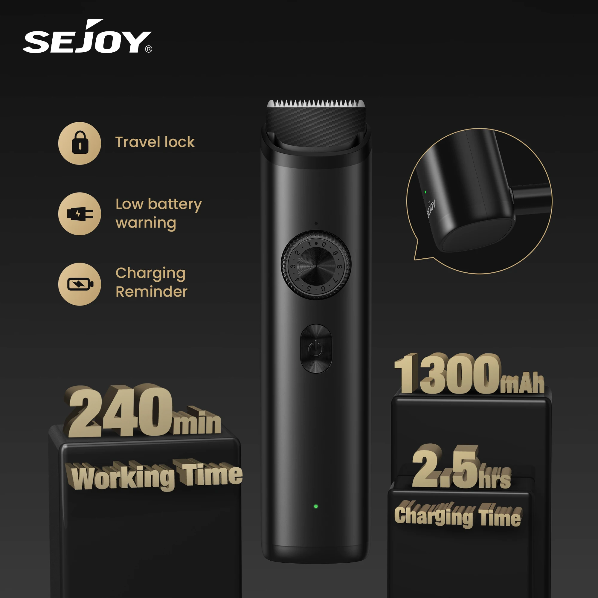 Sejoy F1 Парикмахерские машинки для стрижки волос Профессиональный триммер для мужчин Беспроводная перезаряжаемая электрическая машина для стрижки волос Набор для ухода за бородой 
Sejoy F1 Парикмахерские машинки для стрижки волос Профессиональный триммер для мужчин Беспроводная перезаряжаемая электрическая машина для стрижки волос Набор для ухода за бородой