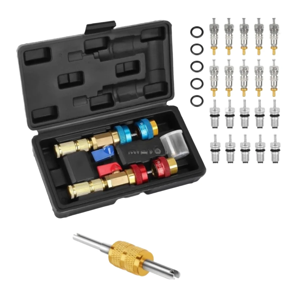 R134a AC Valve Core Removal Tool Kit For Vehicle Climate Control System Repair And Maintenance Repair Work
R134a AC Valve Core Removal Tool Kit For Vehicle Climate Control System Repair And Maintenance Repair Work