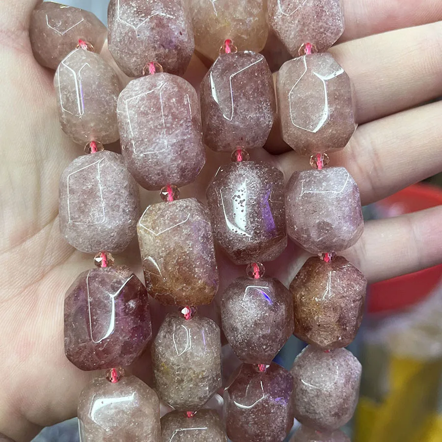Natural Crystal Strawberry Quartz Conformal Irregular Faceted Loose For Jewelry Making DIY Necklace Bracelet 15''13-18mm
Natural Crystal Strawberry Quartz Conformal Irregular Faceted Loose For Jewelry Making DIY Necklace Bracelet 15''13-18mm