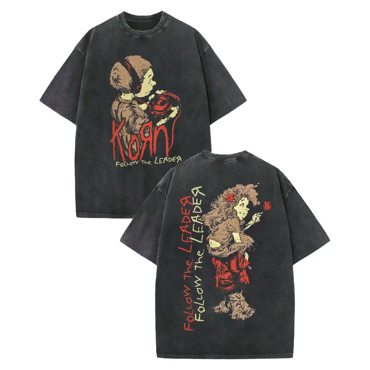 Vintage Washed Rock Band Korn Merch T Shirt Follow The Leader Album T-shirts Men Women High Quality Fashion Short Sleeve T-shirt
Vintage Washed Rock Band Korn Merch T Shirt Follow The Leader Album T-shirts Men Women High Quality Fashion Short Sleeve T-shirt