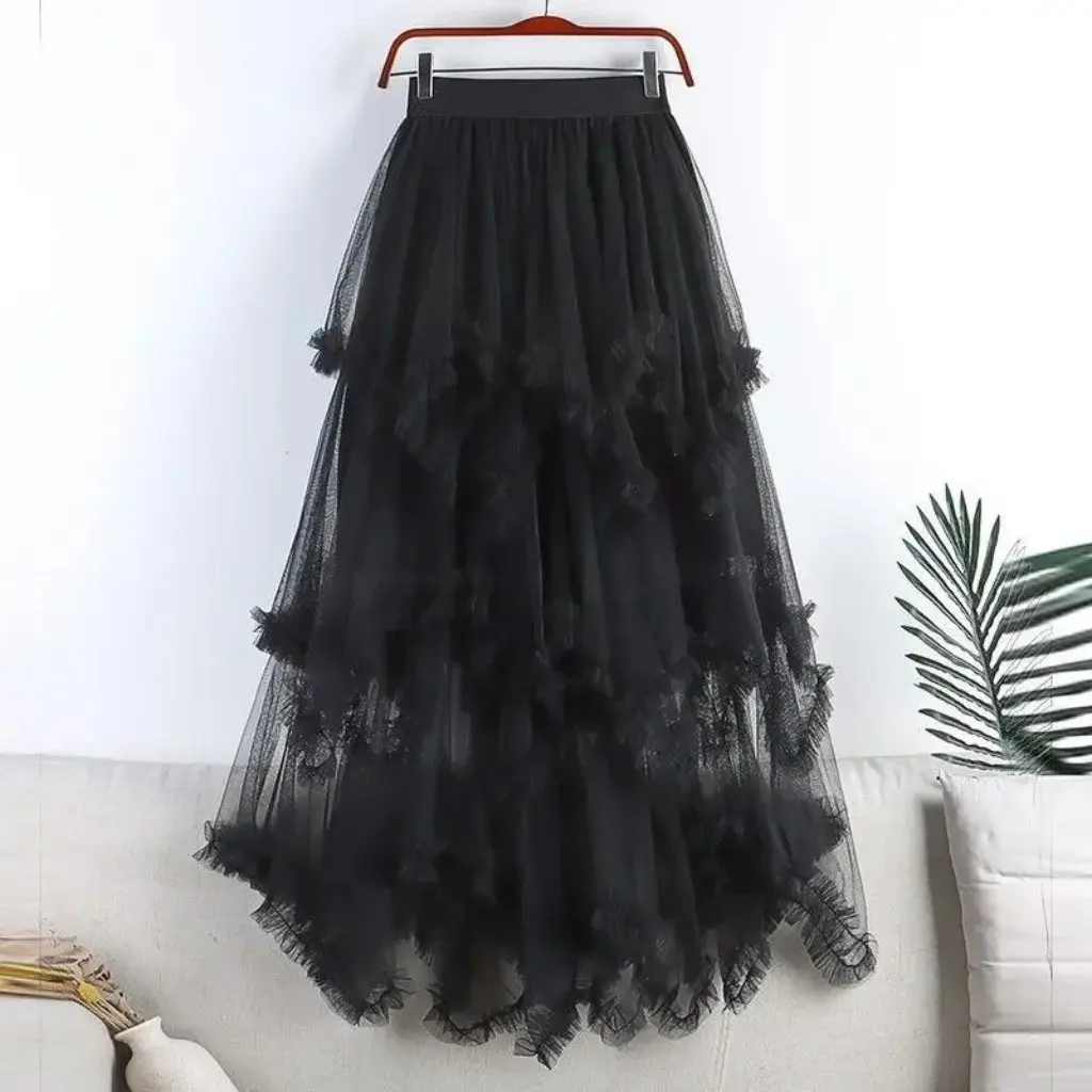Women's High Waist Mid-Length A-Shaped Fairy Cake Skirt Sweet Irregular Mesh New Style
Women's High Waist Mid-Length A-Shaped Fairy Cake Skirt Sweet Irregular Mesh New Style