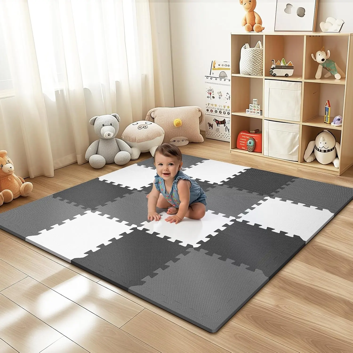 16 Pcs Baby Play Mat for Floor, EVA Foam Baby Play Mat with 0.6 Inch Thick Interlocking Carpet Tiles,Foam Floor Tiles for Babies
16 Pcs Baby Play Mat for Floor, EVA Foam Baby Play Mat with 0.6 Inch Thick Interlocking Carpet Tiles,Foam Floor Tiles for Babies
