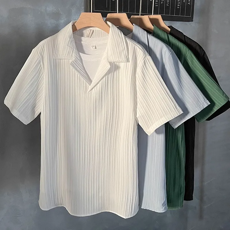 2023 New Men's Ice Silk Cuban Collar ort Sve irt Casual Summer Loose Fit Regular Thin Youth Trend No Ironing Needed
2023 New Men's Ice Silk Cuban Collar ort Sve irt Casual Summer Loose Fit Regular Thin Youth Trend No Ironing Needed