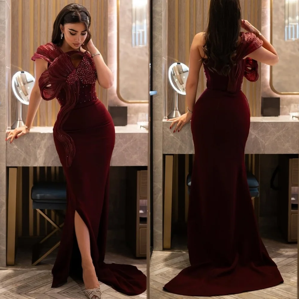 Элегантный изысканный трикотаж с блестками, плиссированные длинные платья на одно плечо по индивидуальному заказу, формальные платья
Элегантный изысканный трикотаж с блестками, плиссированные длинные платья на одно плечо по индивидуальному заказу, формальные платья