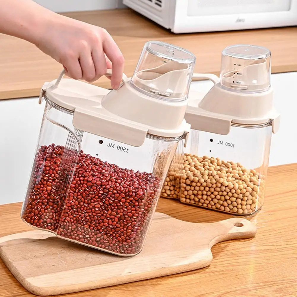 Rice Storage Container Airtight Cereal Dispenser with Pourable Spout And Measuring Cup Lid Plastic Pantry Kitchen Organization B
Rice Storage Container Airtight Cereal Dispenser with Pourable Spout And Measuring Cup Lid Plastic Pantry Kitchen Organization B