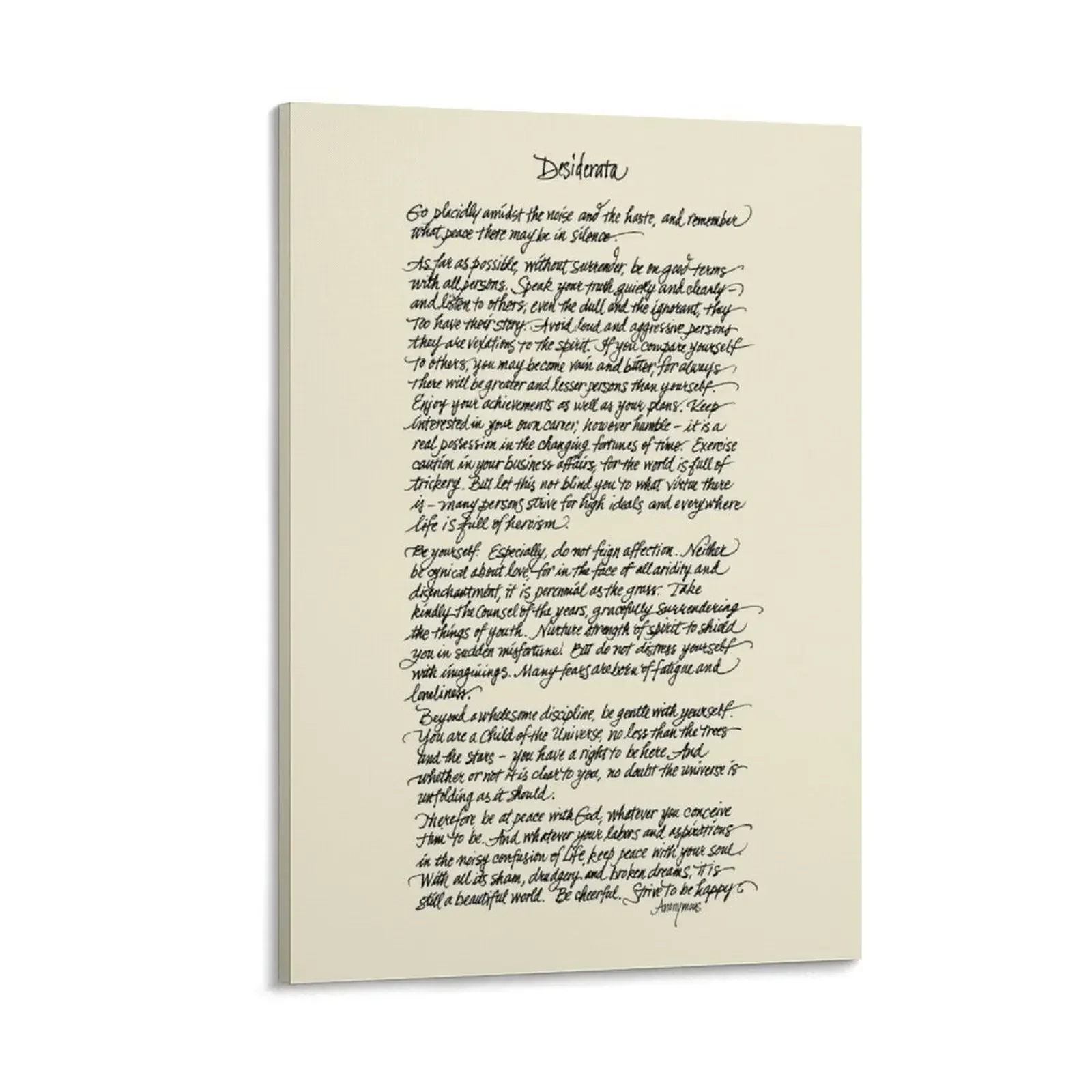 Desiderata Canvas Painting stickers & posters Decorative painting for bedroom living room decoration
Desiderata Canvas Painting stickers & posters Decorative painting for bedroom living room decoration
