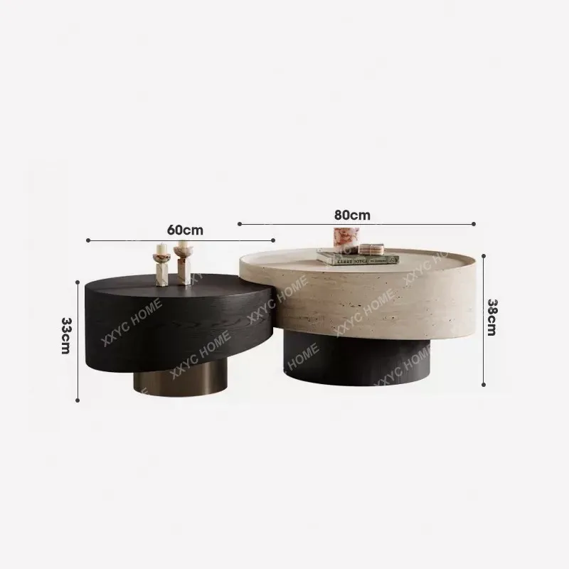 Minimalist imitation travertine coffee table living room home designer new high-end high and low coffee table combination
Minimalist imitation travertine coffee table living room home designer new high-end high and low coffee table combination