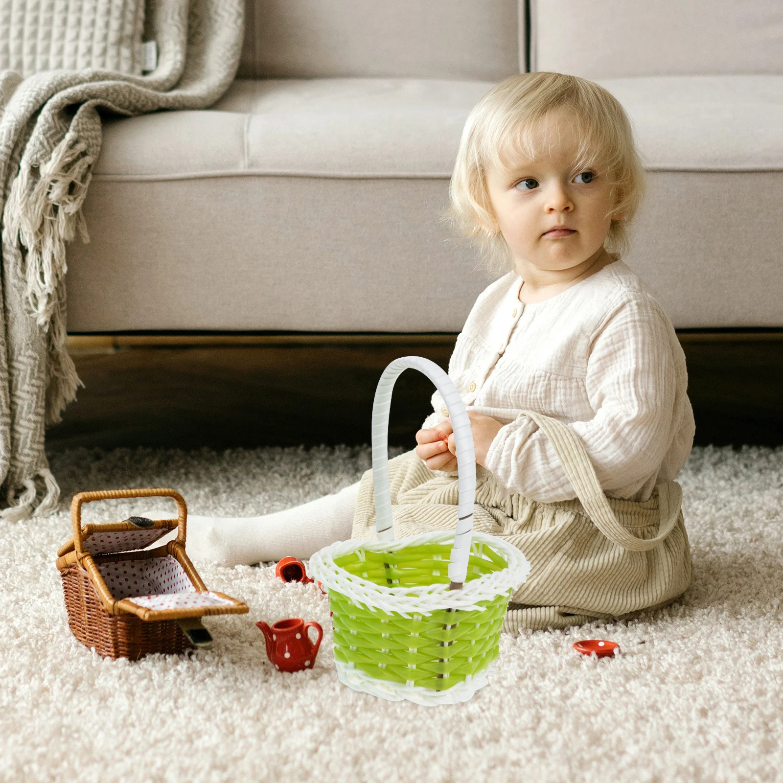 3Pcs Imitation Rattan Woven Basket Decorative Organizer Storage Basket Easter Egg Holder Multi Use Easter Egg Baskets
3Pcs Imitation Rattan Woven Basket Decorative Organizer Storage Basket Easter Egg Holder Multi Use Easter Egg Baskets