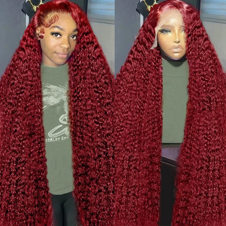 200 density 30 Inch Curly 99j burgundy Lace Front Human Hair Deep Wave 13x5 Lace Frontal Wig Brazilian For Black Women
200 density 30 Inch Curly 99j burgundy Lace Front Human Hair Deep Wave 13x5 Lace Frontal Wig Brazilian For Black Women