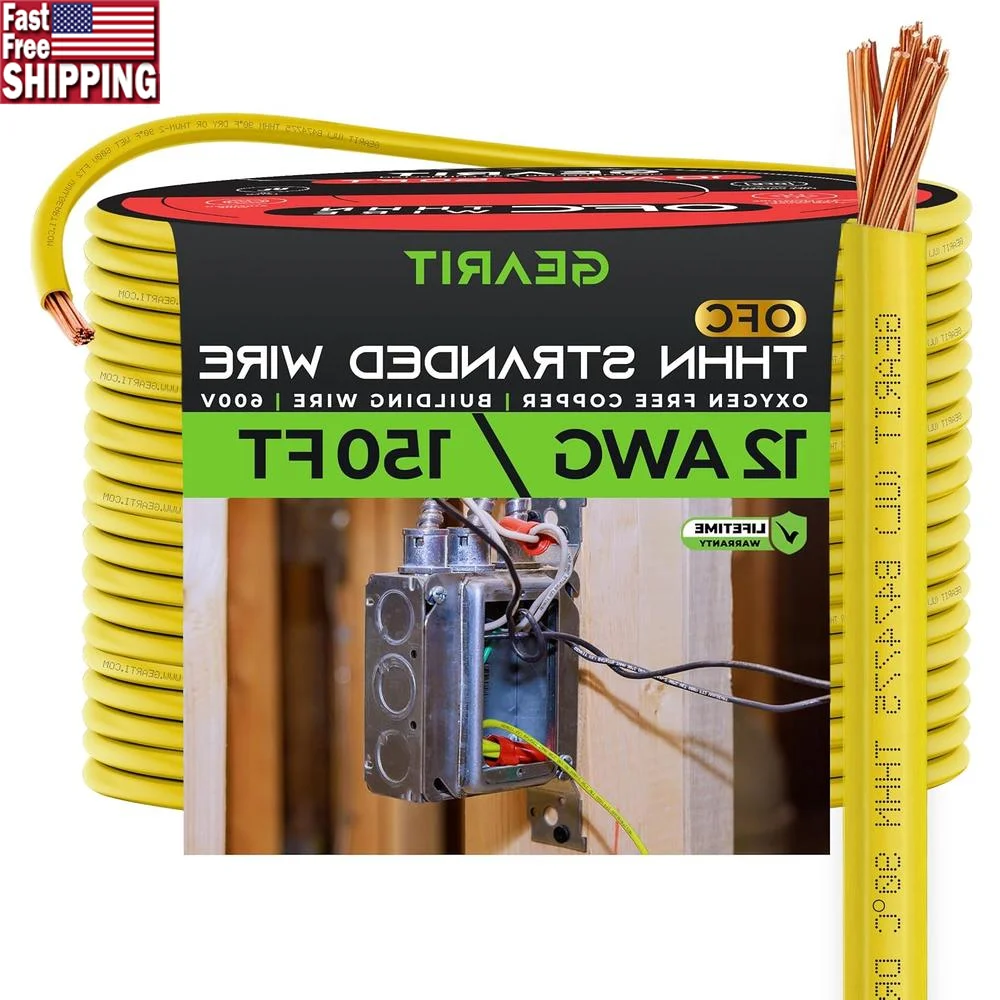 12 калибра, 150 футов, многожильный провод THHN, 100% медь OFC, электрический кабель, 600 В, нейлоновая оболочка, гибкая строительная проводка, внесенная в список UL, сейф
12 калибра, 150 футов, многожильный провод THHN, 100% медь OFC, электрический кабель, 600 В, нейлоновая оболочка, гибкая строительная проводка, внесенная в список UL, сейф