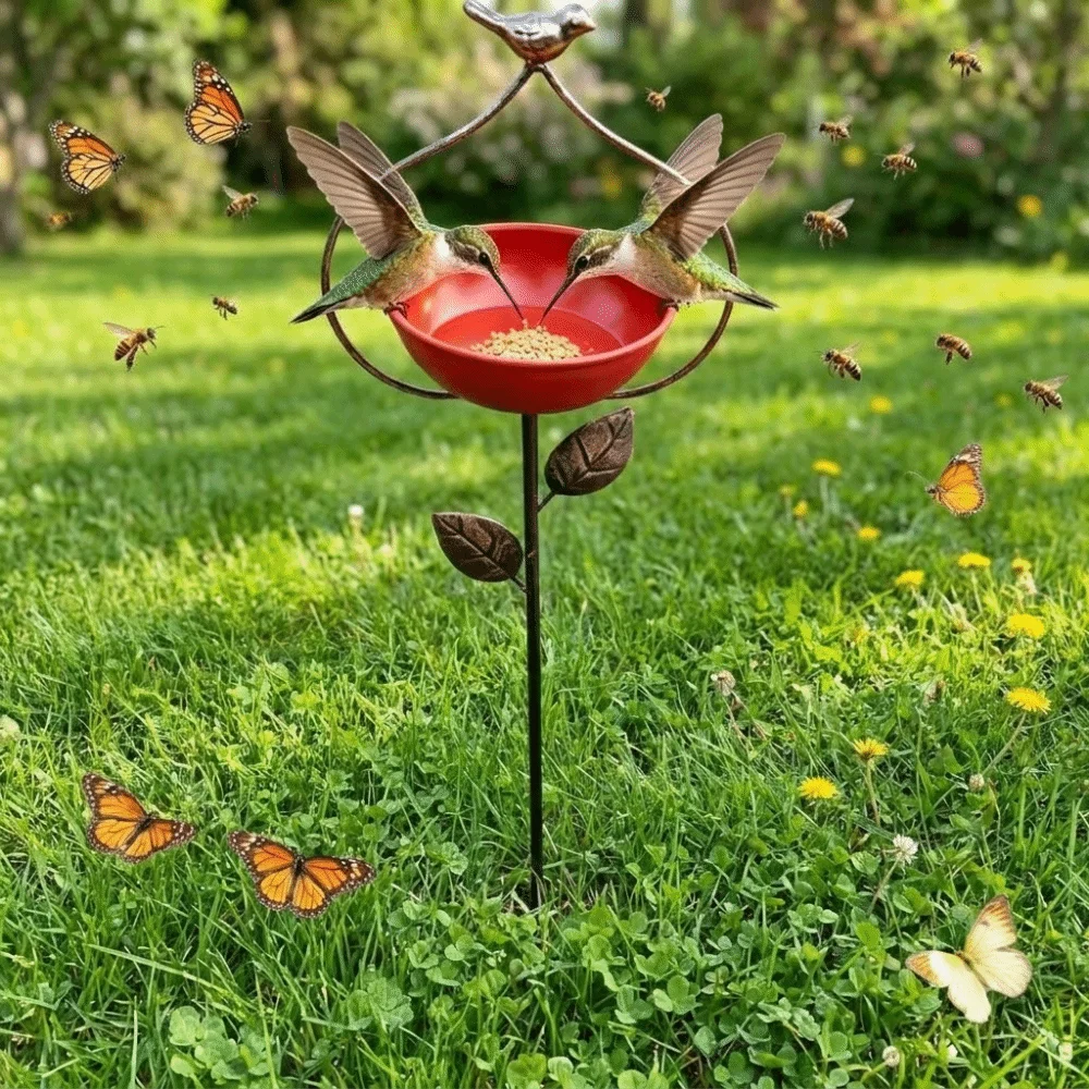 Large Capacity Garden Stake Bird Feeder Cast Iron Rust-Resistant Bowl Feeder Detachable Decorative Bird Water Drinker Lawn
Large Capacity Garden Stake Bird Feeder Cast Iron Rust-Resistant Bowl Feeder Detachable Decorative Bird Water Drinker Lawn
