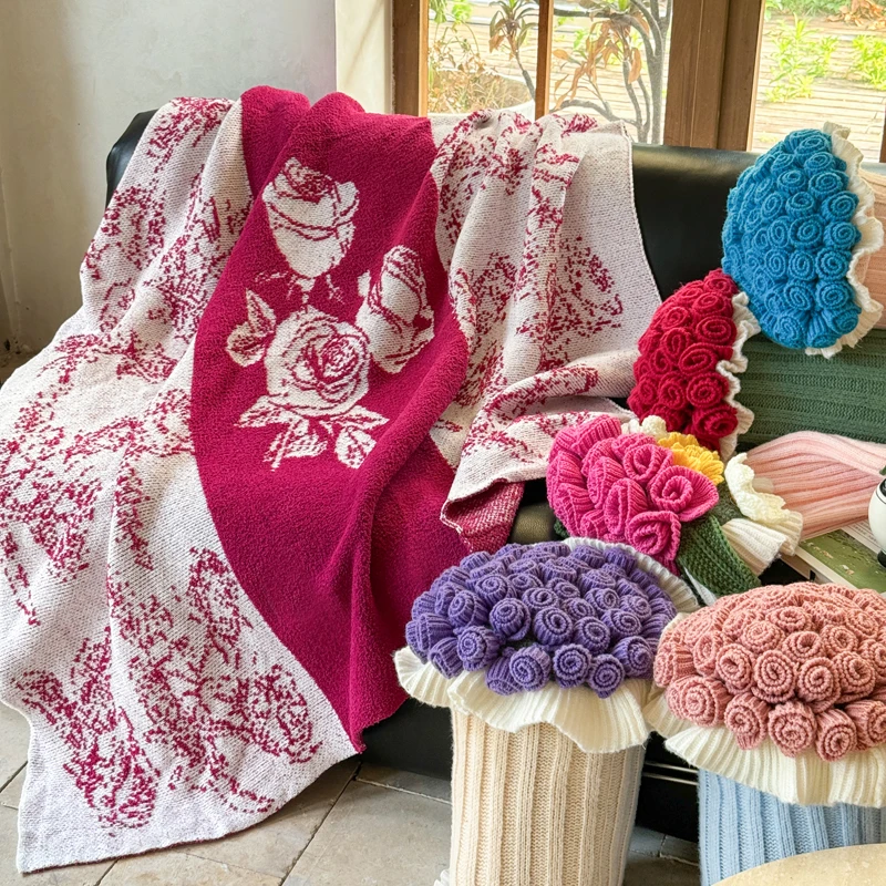 2025 New Multi-functional Rose Bouquet Blanket Throw Pillow Bedroom Sofa Cushion Half Fleece Knitted, Detachable Blanket Cover
2025 New Multi-functional Rose Bouquet Blanket Throw Pillow Bedroom Sofa Cushion Half Fleece Knitted, Detachable Blanket Cover