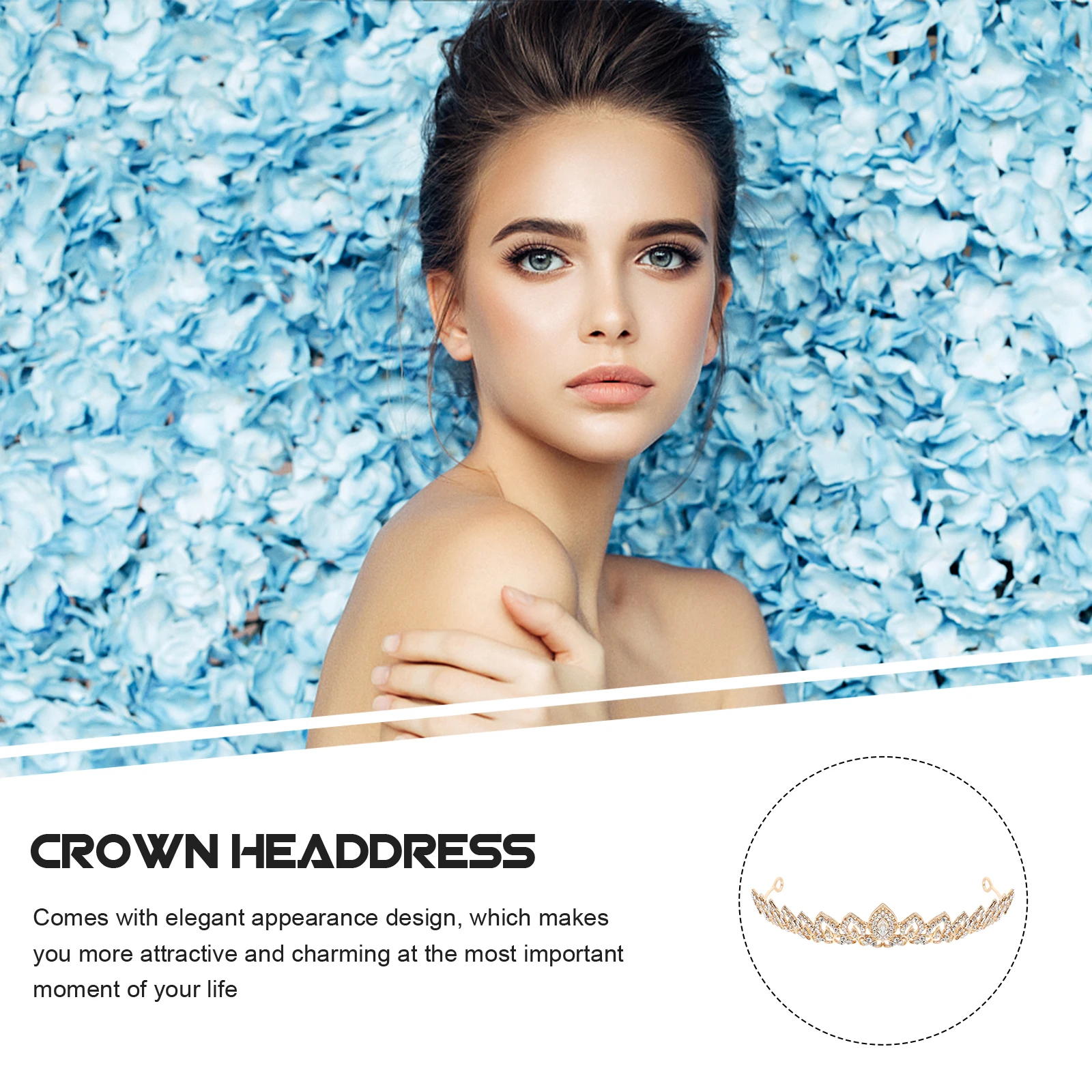1pc Charming Alloy Crown Bride Headdress Exquisite Wedding Tiara Durable Bridal Crown Headdress Comfortable Skin-Friendly Design
1pc Charming Alloy Crown Bride Headdress Exquisite Wedding Tiara Durable Bridal Crown Headdress Comfortable Skin-Friendly Design